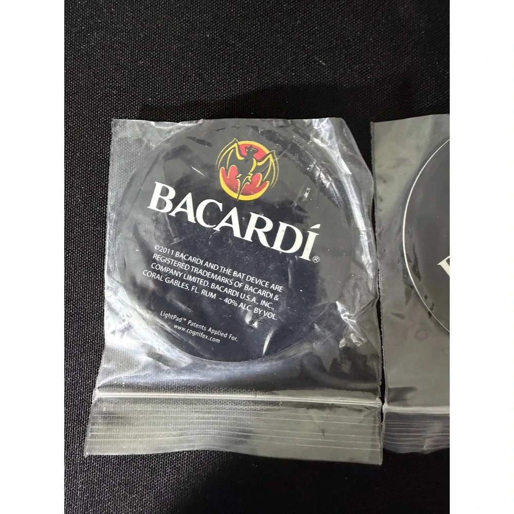 Bacardi Wristband &‎ LED LightPad Bundle 15pc Set Black New Promo Barware